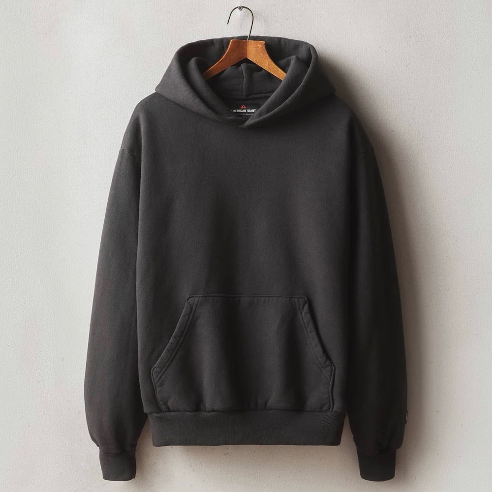 American Giant Unisex American Vintage Pullover Washed Black